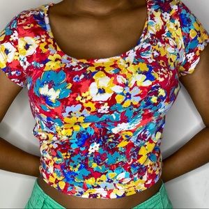 Never worn floral crop top